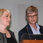 "LILLETINGET": Dagfinn Tvedt og Anna Stina Lejdelin frå Lillestrøm VGS snakka om "Lilletinget", eit spenande opplegg knytt til grunnlovsjubileet.